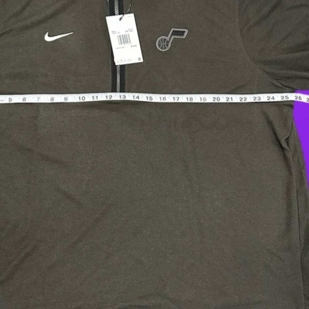 Nike Utah Jazz Dri-FIT 1/4 Zip Pullover Sweatshirt NBA Gray Men's XXL-Tall NWT - Picture 7 of 9